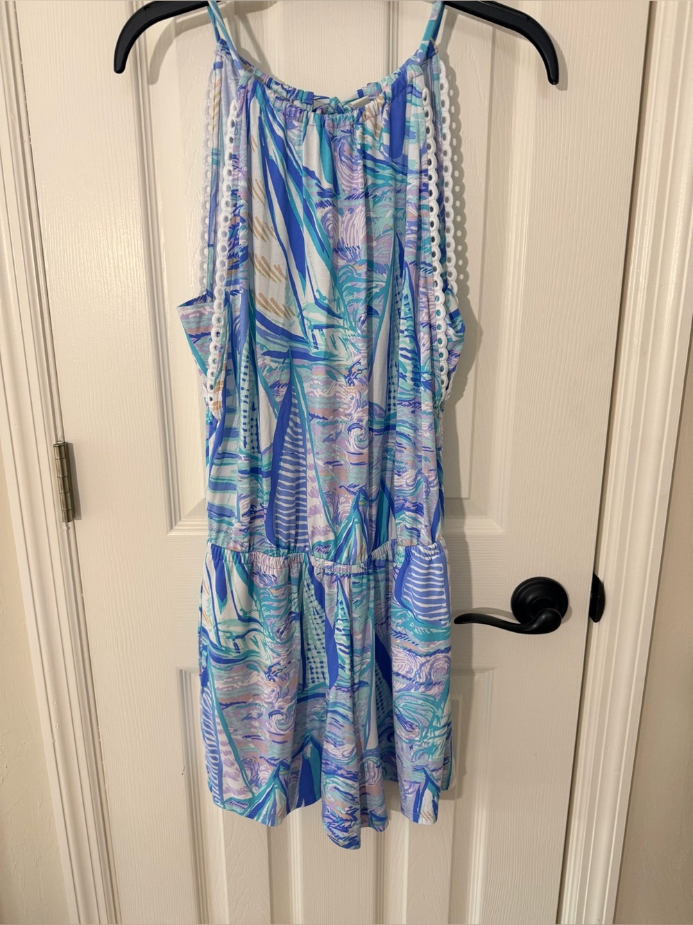 Lilly Pulitzer Gianni lace trim romper S